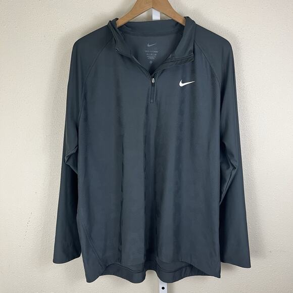 Nike Golf ADV Tour Fit Advantage 1/2 Zip Pullover Mens XL Gray Shirt DR5281 060 - Picture 2 of 6
